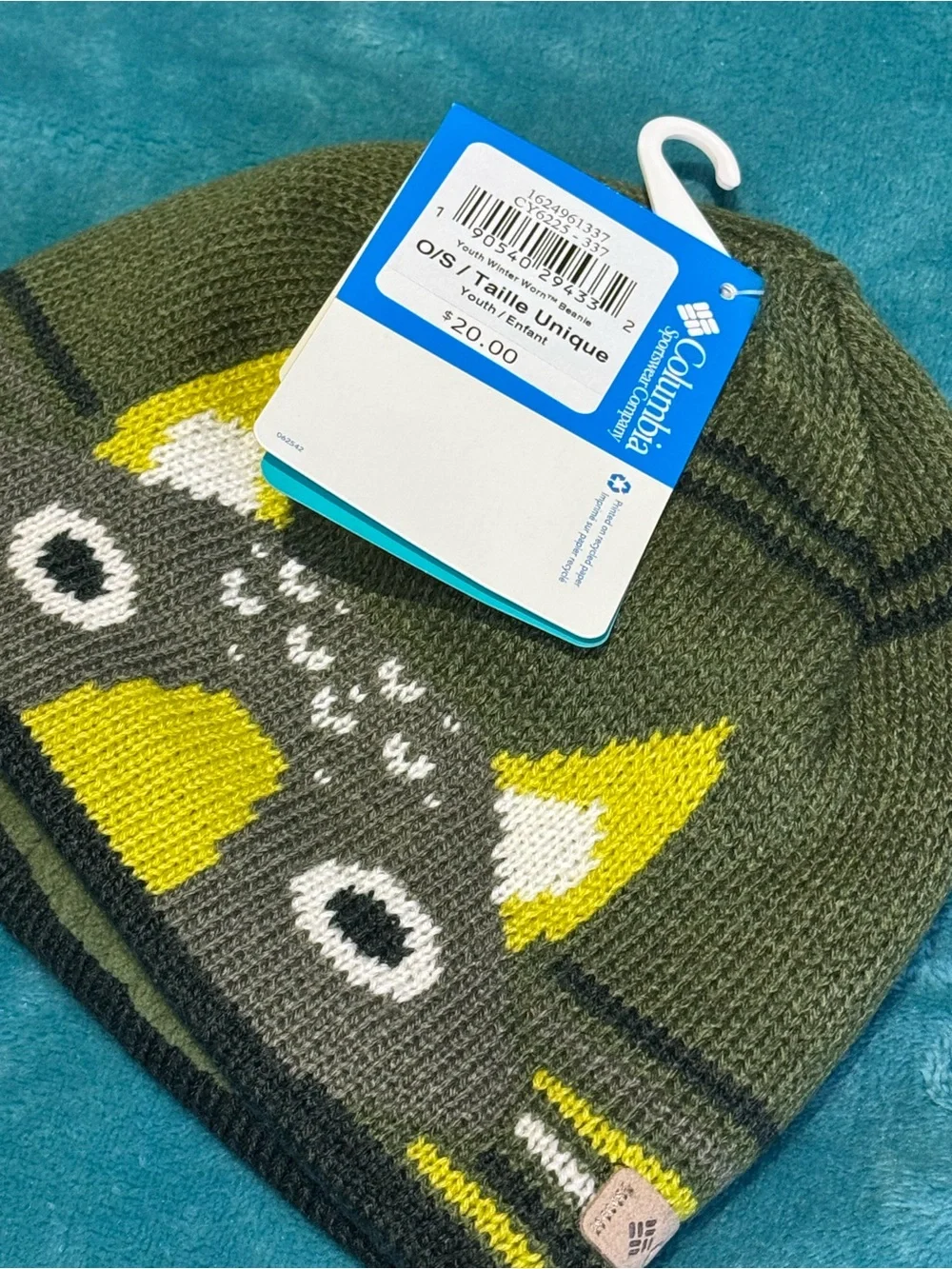 NWT Columbia Animal Beanie - Size Youth O/S